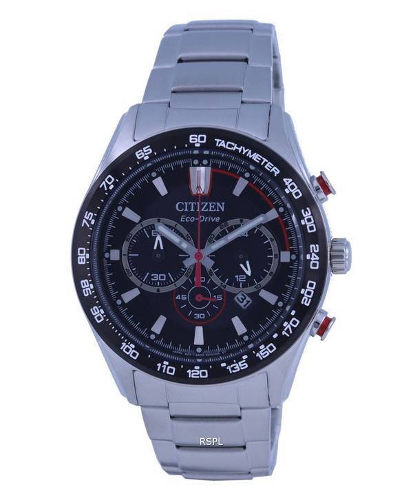 Citizen Aviator Cronógrafo Esfera negra Eco-Drive CA4484-88E 100M Reloj para hombre