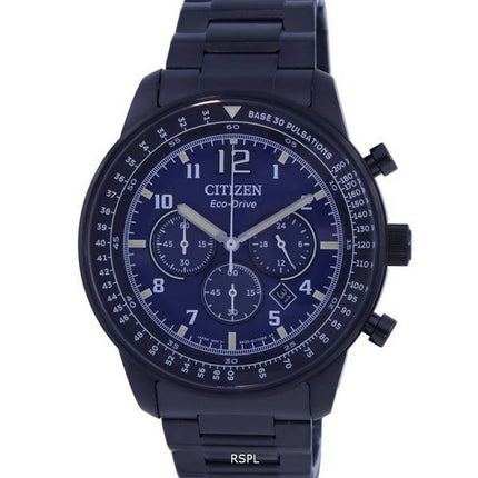 Citizen Cronógrafo Esfera azul Acero inoxidable Eco-Drive CA4505-80M 100M Reloj para hombre