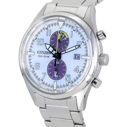 Citizen Classic Eco-Drive Cronógrafo Acero inoxidable Esfera blanca CA7028-81A 100M Reloj para hombre