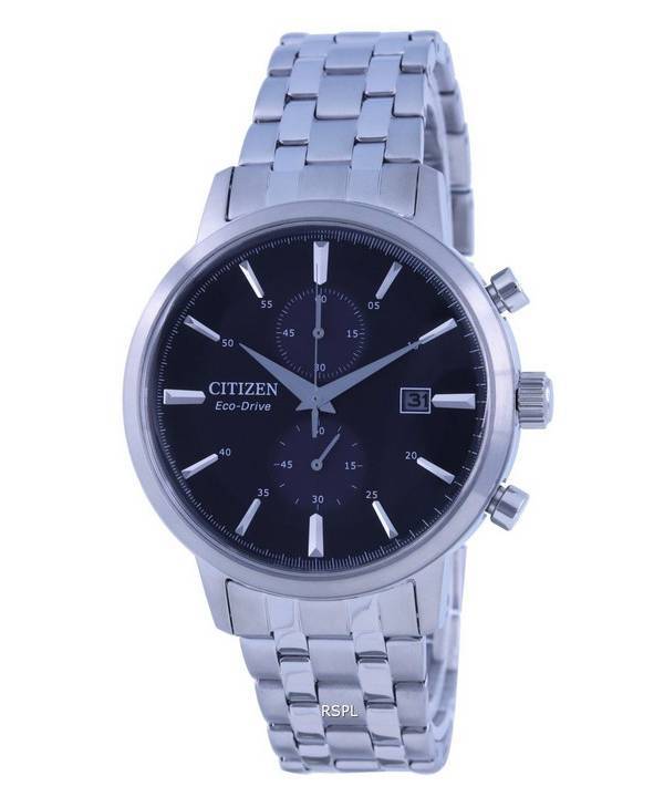 Citizen Classic Cronógrafo Esfera negra Acero inoxidable Eco-Drive CA7060-88E Reloj para hombre