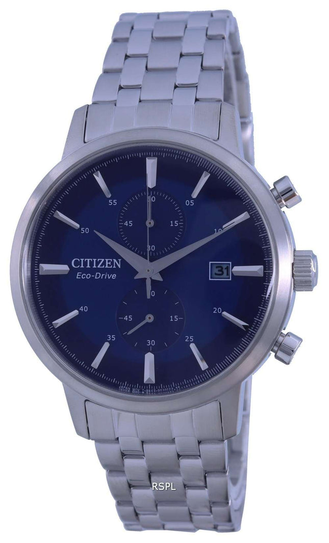 Reloj para hombre Citizen Classic Blue Dial de acero inoxidable Eco-Drive CA7060-88L