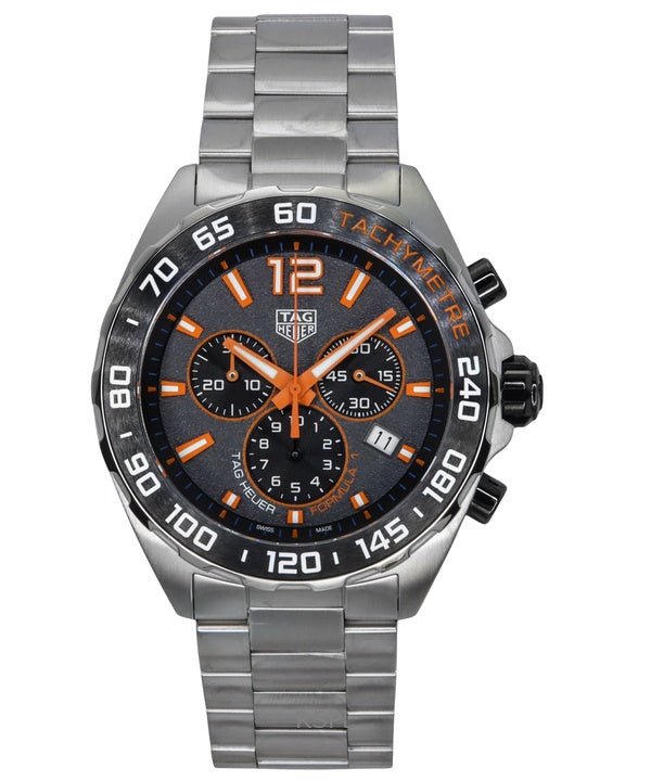 Reloj de buceo Tag Heuer Formula 1 Cronógrafo de acero inoxidable con esfera gris y cuarzo CAZ101AH.BA0842 200M para hombre