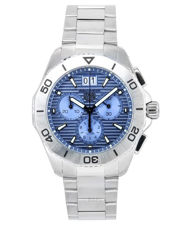 Tag Heuer Aquaracer Professional 200 Date Chronograph Sunray Blue Dial Quartz Diver&#39,s CBP1112.BA0627 200M Reloj para hombre