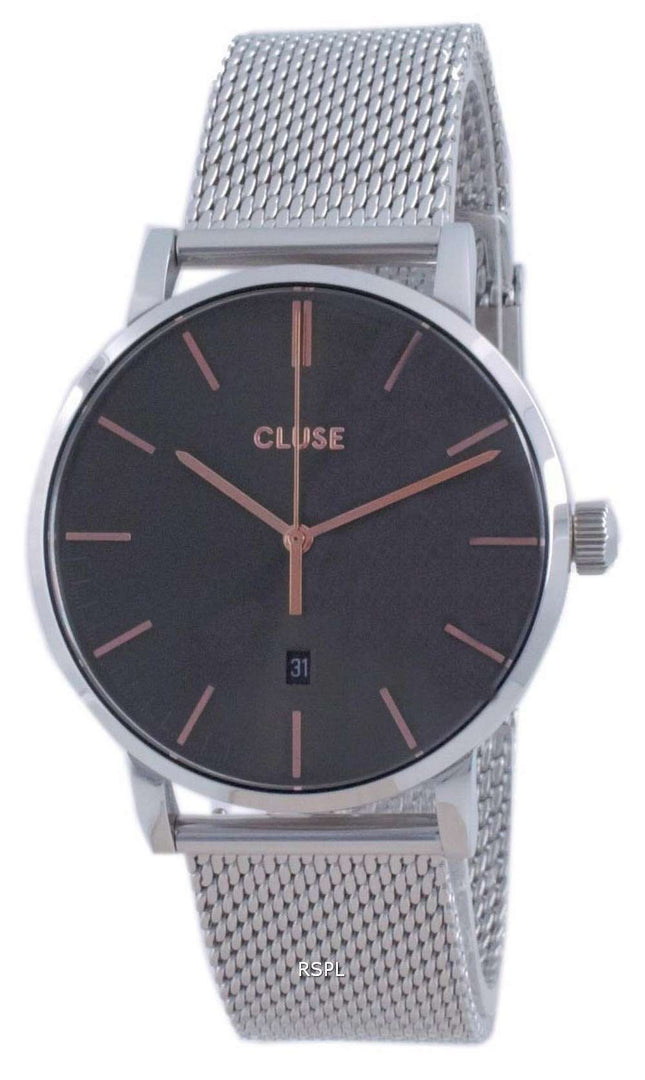 Cluse Aravis Grey Dial acero inoxidable cuarzo CW0101501003 Reloj para mujer