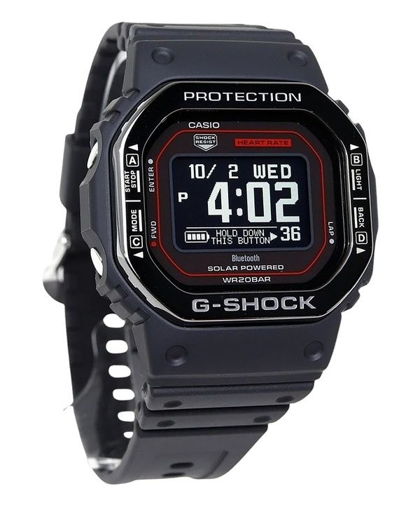 Reloj Casio G-Shock Move G-Squad Digital Smartphone Link con correa de resina de base biológica Solar DW-H5600MB-1A4 200M para h