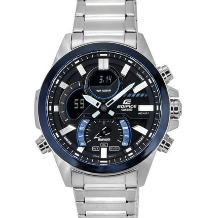 Reloj para hombre Casio Edifice Smartphone Link analógico digital con esfera gris de cuarzo ECB-30DB-1A 100M