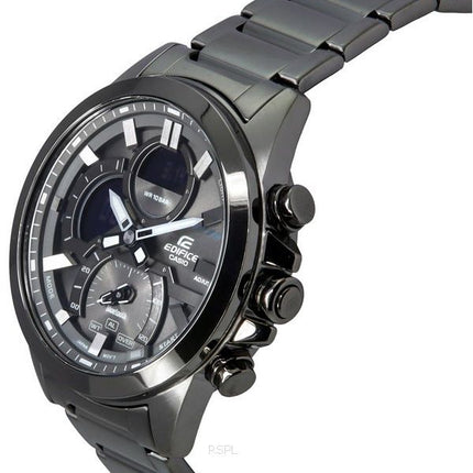 Reloj Casio Edifice Smartphone Link modelo Bluetooth analógico digital esfera gris cuarzo ECB-30DC-1B 100M para hombre