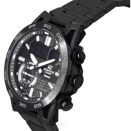 Reloj Casio Edifice Sospensione Smartphone Link Bluetooth analógico digital esfera negra cuarzo ECB-40BK-1A 100 para hombre