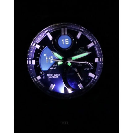 Reloj para hombre Casio Edifice analógico digital móvil enlace esfera azul Tough Solar ECB-950DB-2A 100M