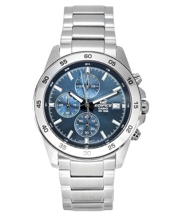 Reloj para hombre Casio Edifice analógico estándar cronógrafo acero inoxidable esfera azul cuarzo EFR-526D-2A 100M