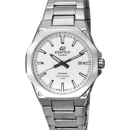 Casio Edifice Acero inoxidable Esfera blanca Cuarzo EFR-S108D-7A EFRS108D-7 100M Reloj para hombre