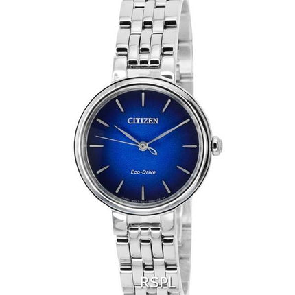 Reloj Citizen L Eco-Drive de acero inoxidable con esfera azul EM0990-81L para mujer