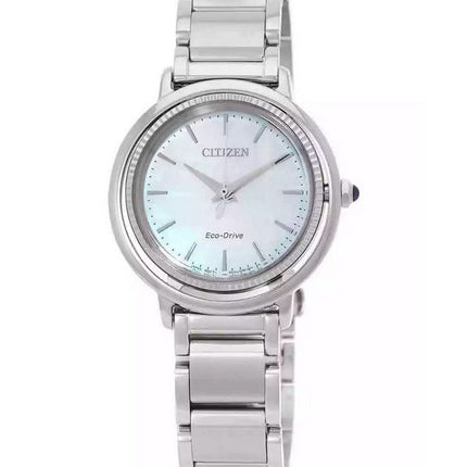 Reloj para mujer Citizen L Eco-Drive de acero inoxidable con esfera de nácar azul EM1100-84D