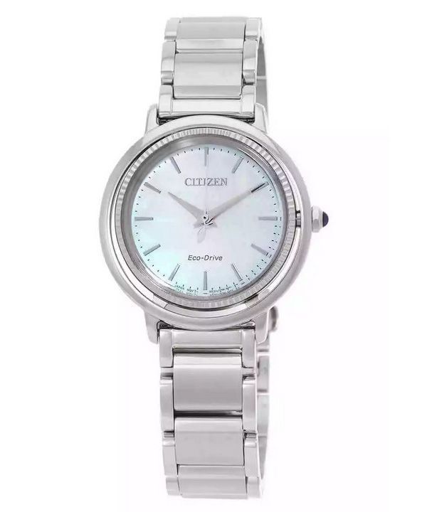 Reloj para mujer Citizen L Eco-Drive de acero inoxidable con esfera de nácar azul EM1100-84D