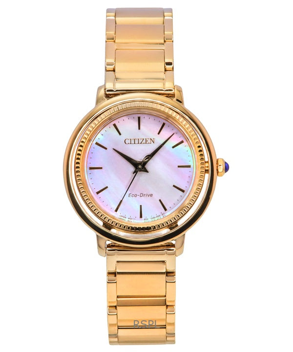 Reloj Citizen L Eco-Drive EM1103-86Y para mujer, de acero inoxidable en tono oro rosa y esfera de nácar