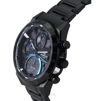 Reloj para hombre Casio Edifice Cronógrafo analógico de acero inoxidable con esfera negra Solar EQS-940DC-1B 100M