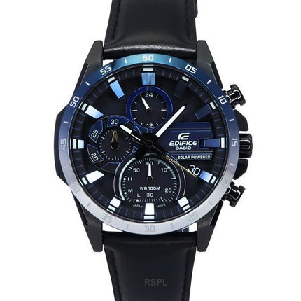 Reloj para hombre Casio Edifice Nighttime Drive Series Cronógrafo analógico con esfera negra Solar EQS-940NL-1A 100M