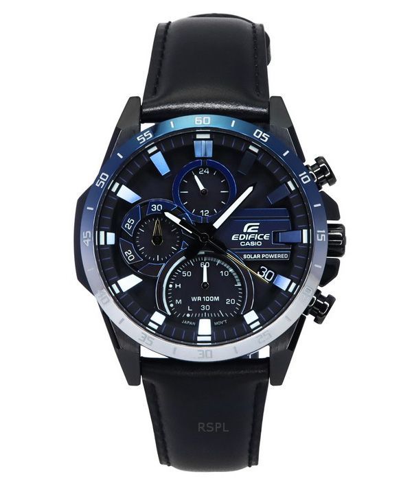 Reloj para hombre Casio Edifice Nighttime Drive Series Cronógrafo analógico con esfera negra Solar EQS-940NL-1A 100M