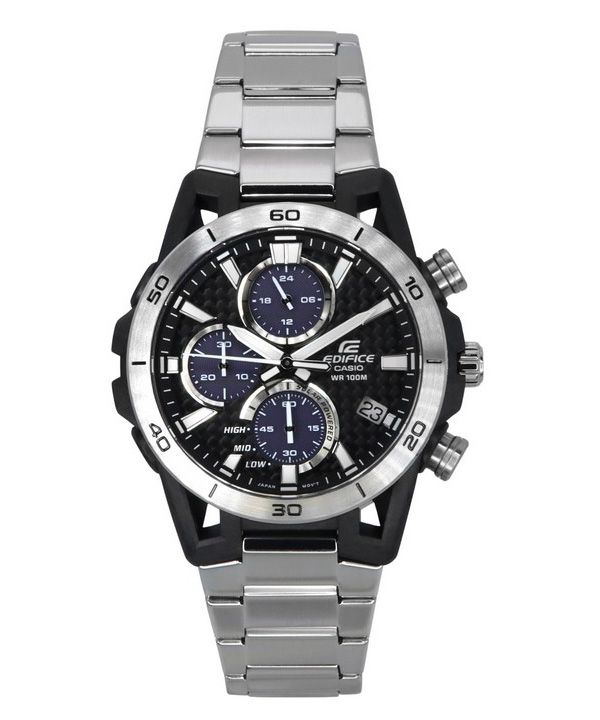 Reloj Casio Edifice Sospensione analógico con cronógrafo de acero inoxidable y esfera gris con energía solar EQS-960D-1AV 100M p