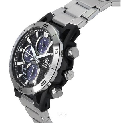 Reloj Casio Edifice Sospensione analógico con cronógrafo de acero inoxidable y esfera gris con energía solar EQS-960D-1AV 100M p