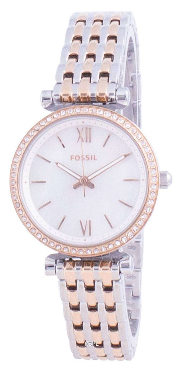 Fossil Carlie Mini Diamond Accents Quartz ES4649 Reloj para mujer