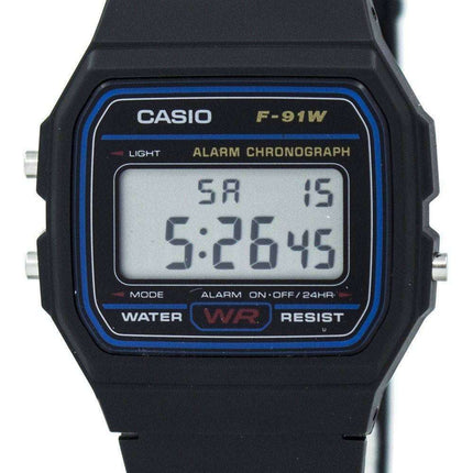 Casio clásico deportivo reloj cronógrafo F-91W-1SDG F-91W-1S varonil