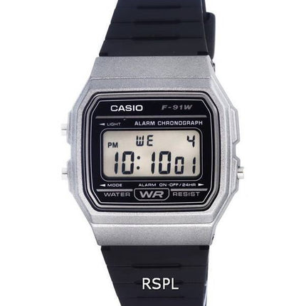 Casio Resina digital Esfera negra Cuarzo F-91WM-1B F91WM-1B Reloj para hombre