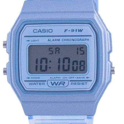 Reloj unisex Casio Youth Blue Resin Digital F-91WS-2 F91WS-2