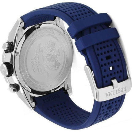 Reloj Festina The Originals Cronógrafo Correa de caucho Esfera azul Cuarzo F20330-2 100M para hombre