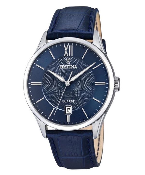 Reloj Festina Classics de cuarzo con correa de piel y esfera azul F20426-2 100M para hombre