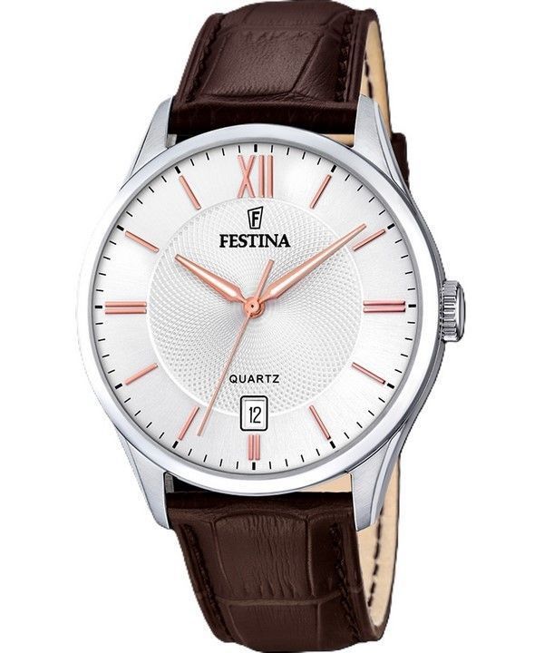 Reloj Festina Classics de cuarzo con correa de piel y esfera blanca F20426-4 para hombre