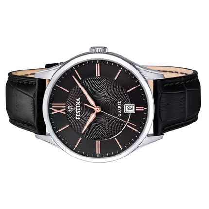 Reloj Festina Classics de cuarzo con correa de piel y esfera negra F20426-6 para hombre