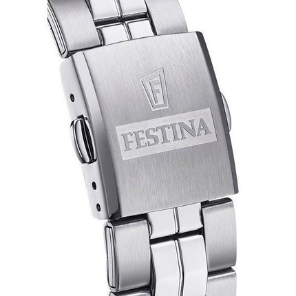 Festina Classics Reloj de cuarzo con esfera negra y acero inoxidable F20437-4 100M para hombre