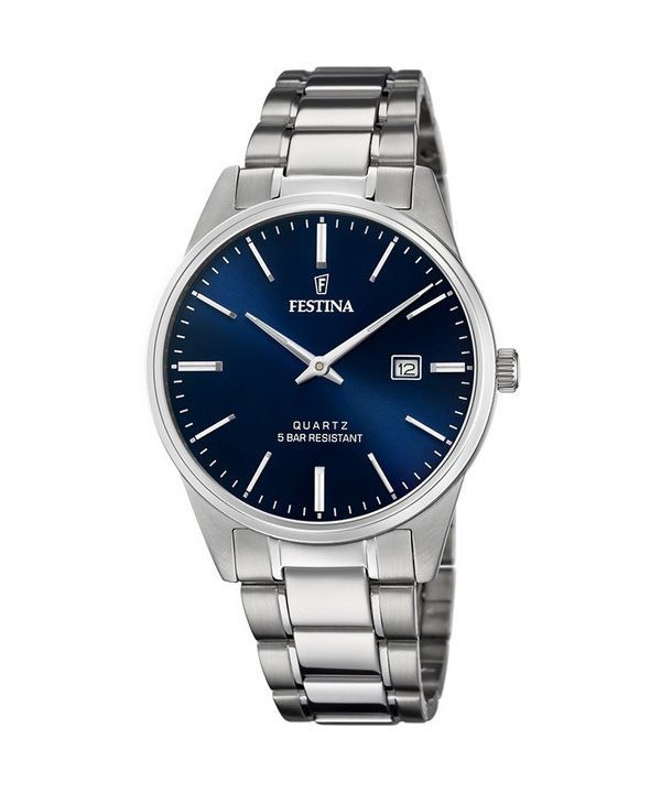 Reloj Festina Classics de acero inoxidable con esfera azul y cuarzo F20511-3 para hombre