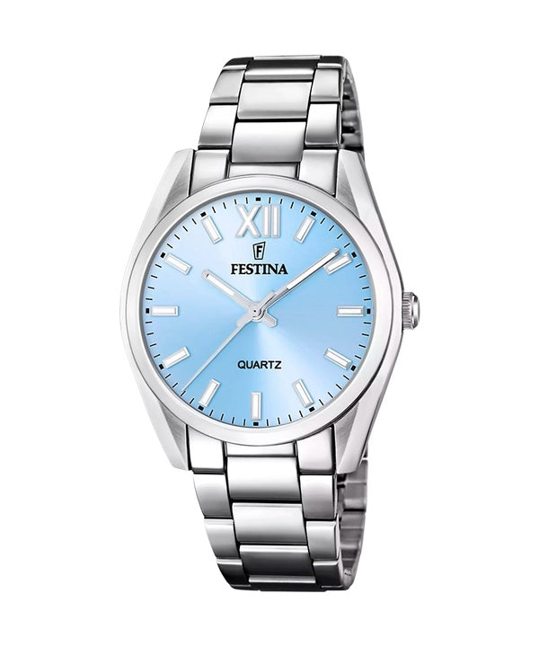 Reloj Festina Boyfriend de acero inoxidable con esfera azul y cuarzo F20622-3 para mujer