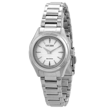 Reloj Citizen Eco-Drive de acero inoxidable con esfera plateada FE2110-81A 100M para mujer