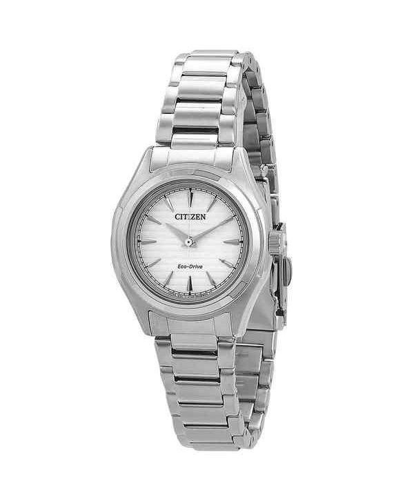 Reloj Citizen Eco-Drive de acero inoxidable con esfera plateada FE2110-81A 100M para mujer