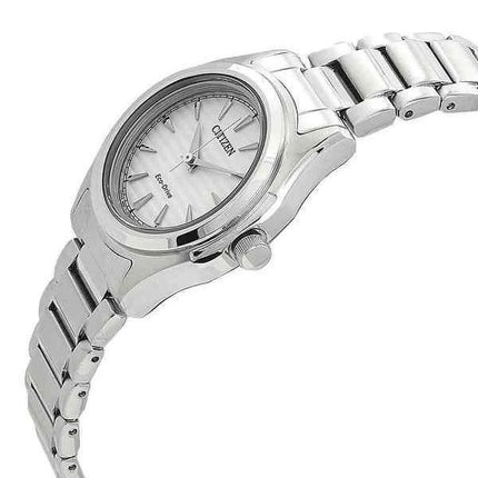 Reloj Citizen Eco-Drive de acero inoxidable con esfera plateada FE2110-81A 100M para mujer