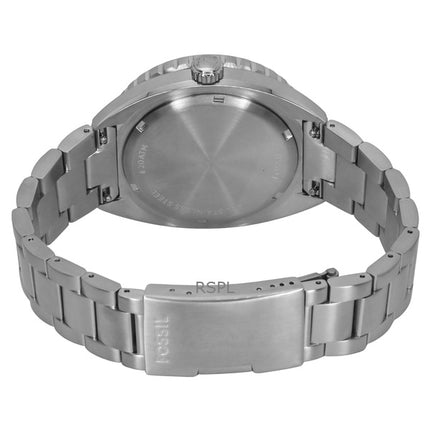 Reloj de buceo Fossil Breaker de acero inoxidable con esfera azul y cuarzo FS6064 200M para hombre