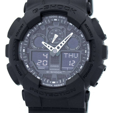 Casio G-Shock militar mate negro GA-100-1A1 hombres reloj