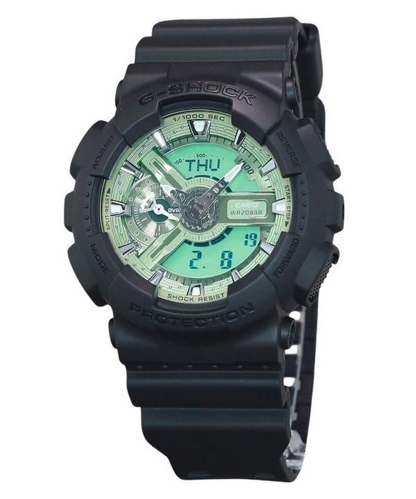 Reloj Casio G-Shock analógico digital con correa de resina y esfera verde menta de cuarzo GA-110CD-1A3 200M para hombre