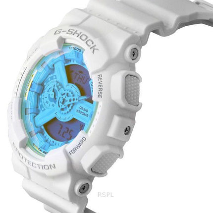 Reloj Casio G-Shock analógico digital con correa de resina blanca y esfera multicolor de cuarzo GA-110TL-7A 200M para hombre