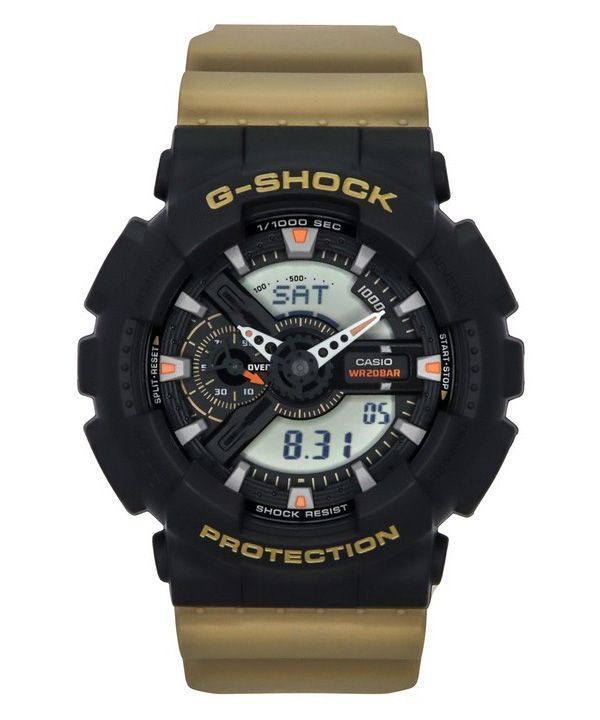 Reloj analógico digital Casio G-Shock GA-110TU-1A5 de cuarzo con correa de resina y esfera negra, 200 m, para hombre