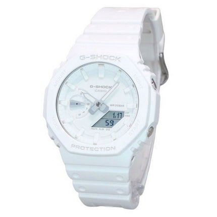 Reloj Casio G-Shock tono sobre tono analógico digital con correa de resina y esfera blanca de cuarzo GA-2100-7A7 para hombre