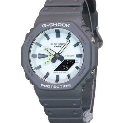 Reloj Casio G-Shock Hidden Glow Series Analógico Digital con base biológica Correa de resina Esfera blanca Cuarzo GA-2100HD-8A 2