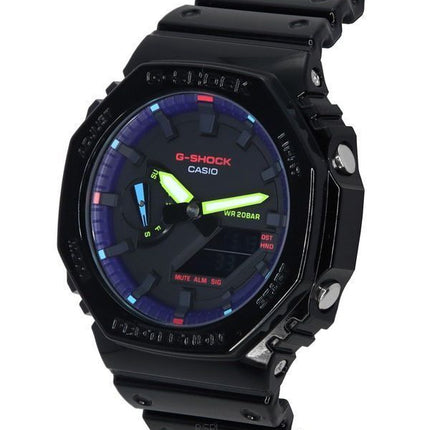 Casio G-Shock Virtual Rainbow Analógico Digital Cuarzo GA-2100RGB-1A GA2100RGB-1 200M Reloj para hombre