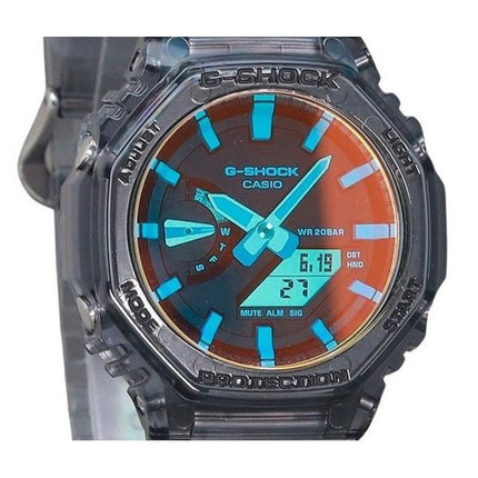 Reloj Casio G-Shock analógico digital transparente con correa de resina y esfera multicolor de cuarzo GA-2100TLS-8A 200M para ho