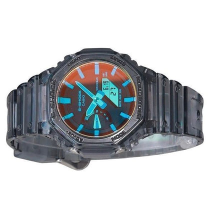 Reloj Casio G-Shock analógico digital transparente con correa de resina y esfera multicolor de cuarzo GA-2100TLS-8A 200M para ho