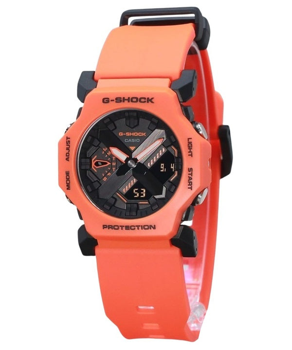 Reloj analógico digital Casio G-Shock GA-2300FL-4A de cuarzo con correa de resina naranja y base biológica, 200 m, para hombre