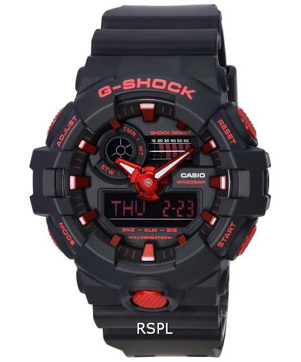 Reloj Casio G-Shock X Ignite Red Series Analógico Digital Cuarzo GA-700BNR-1A GA700BNR-1 200M para hombre